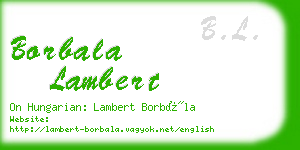 borbala lambert business card